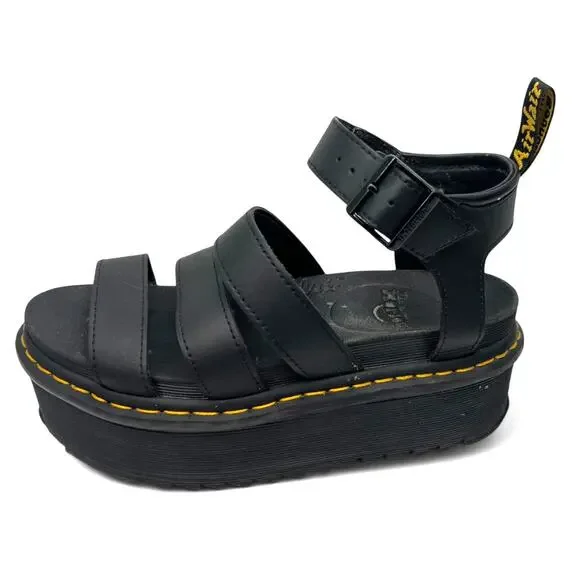 Dr. Martens Black Platform Sandals 7 - Picture 3 of 6
